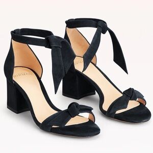 Alexandre Birman Claris Block 60 Suede Sandals, Black, Size 41 (10/11)